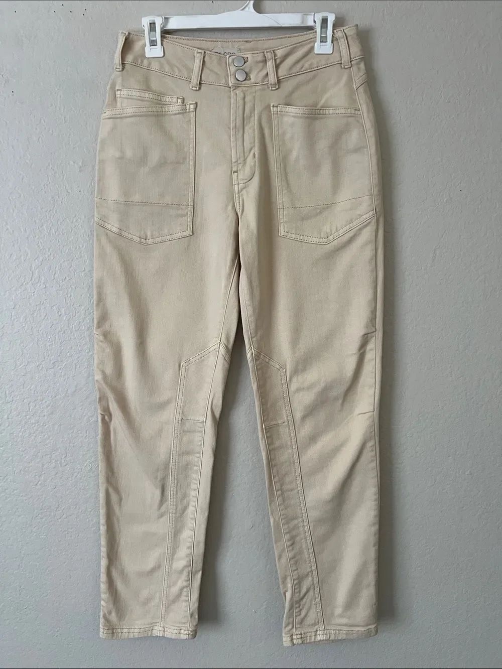 EUC PILCRO Carpenter Utility Pants Cotton Blend Beige Size 27